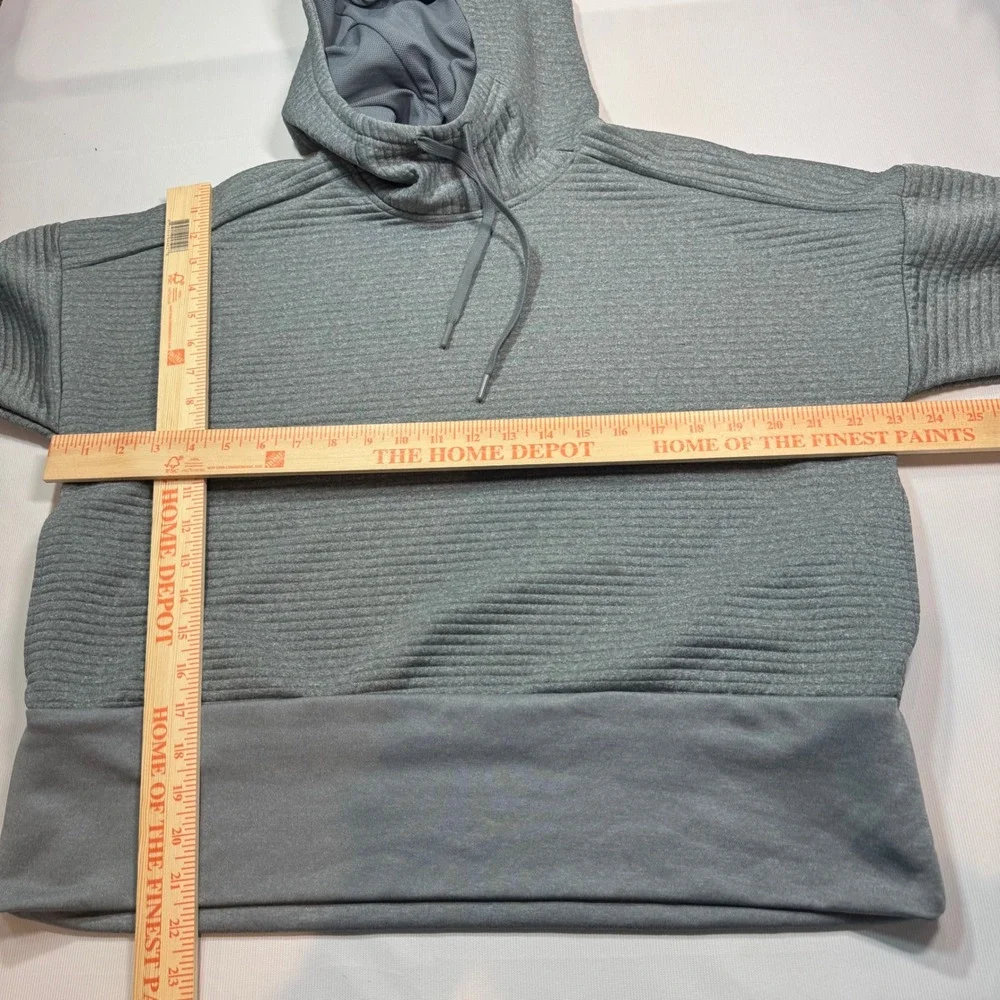 Nike Dri-FIT Grey Textured Pullover Hoodie Women Medium Athletic‎ Sweatshirt M